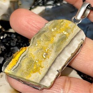 Rough Bumblebee Jasper Pendant 2 1/2”